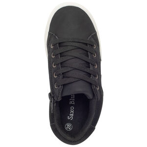 Zapatillas deportivas bajas con cordones y detalles en dos materiales para niño 