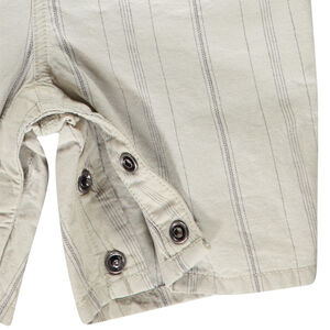 Salopette corta a rayas con bolsillo para bebé niño 