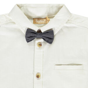 Camisa de manga larga con pajarita para niño 