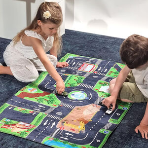 Alfombrilla de juego con circuito urbano +3 años 
