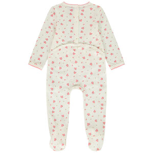 Pelele de punto de jersey con estampado floral para bebé niña 