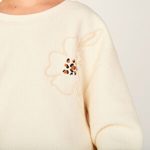 Sudadera de felpa oversize con cordones niña 