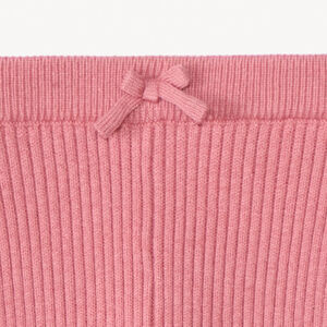 Calzoncillo largo acanalado liso para bebé niña 