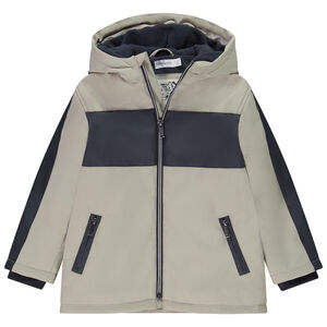Parka de goma con forro y efecto color block para niño 