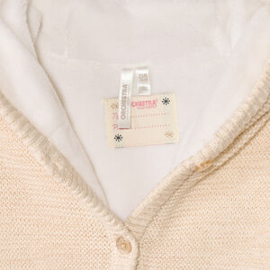 Chaqueta de punto con bordado de corazón para bebé niña 