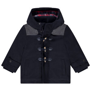 Duffle coat en drap de laine doublé flanelle pour bébé garçon Main Duffle coat en drap de laine doublé flanelle pour bébé garçon