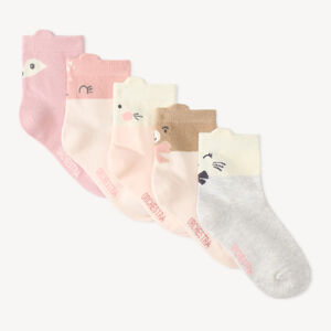 Lot de 5 chaussettes fille à motifs animaux 