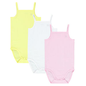 Pack de 3 bodies lisos con tirantes Main Pack de 3 bodies lisos con tirantes