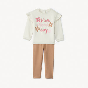 Ensemble jogging motif floral pour bébé fille  Main Ensemble jogging motif floral pour bébé fille