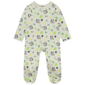 Pelele efecto nido de abeja estampado Simba Disney para bebé niño con aperturas diferentes según la edad 