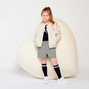 Camiseta de manga larga con bordado tipo bouclé para niña 