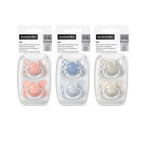 Pack de 2 chupetes con tetina fisiológica de silicona SX Pro -2-2M (modelo aleatorio) 