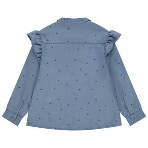 Camisa de manga larga con estampado de corazones niña 