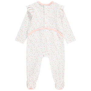 Pack de 2 peleles de terciopelo con estampado de conejito para bebé niña 