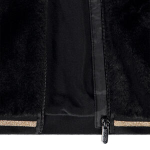 Chaqueta bomber de peluche sintético con forro de sherpa para niña 