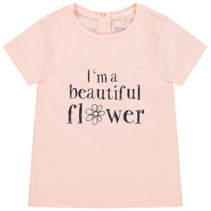 Camiseta manga corta algodón orgánico con mensaje 