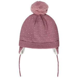 Gorro de punto con pompón para bebé niña 