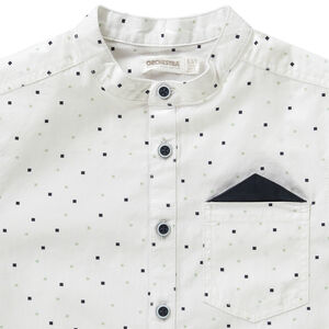 Camisa de manga larga estampada con falso pañuelo para niño 