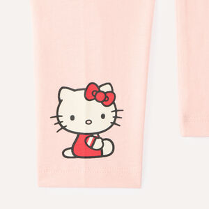 Camiseta de niña de manga larga oversized con estampado de Hello Kitty y sus amigos. 