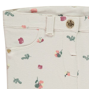 Pantalón de felpa con detalles brillantes para bebé niña 