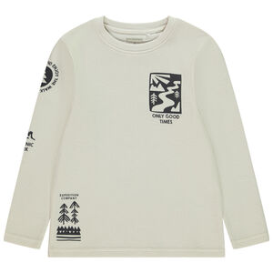 Camiseta de manga larga con diseño en punto de panal para niño 