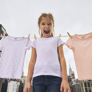 Pack de 3 bodies de manga corta de jersey niña 