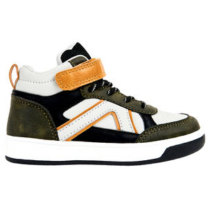 Zapatillas altas con velcros y detalles de colores para niño 