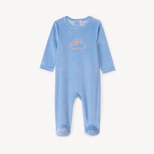 Dors bien uni en velours imprimé pour bébé garçon. 