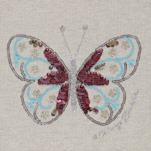Conjunto de chándal con estampado de mariposa y lentejuelas para niña  Main Conjunto de chándal con estampado de mariposa y lentejuelas para niña