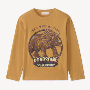 T-shirt manches longues print dinosaure pour garçon   Main T-shirt manches longues print dinosaure pour garçon