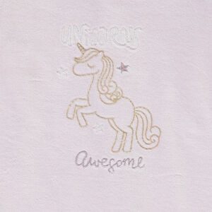 Pelele de terciopelo con bordado de unicornio para bebé niña 