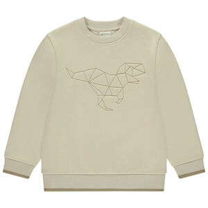 Sudadera de felpa con animal bordado estilo origami para niño 