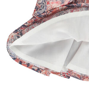 Falda de volantes con estampado cachemire y lurex para niña 