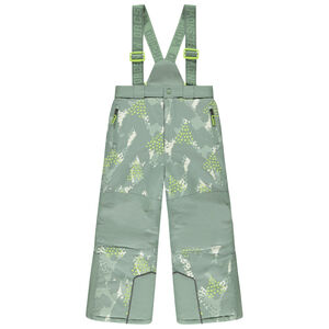 Pantalón de esquí estampado con tirantes desmontables para niño 
