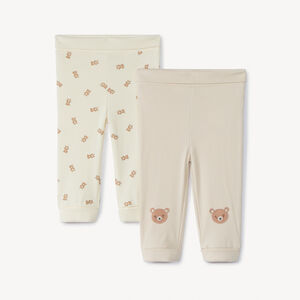 Conjunto de 2 calzoncillos evolutivos con motivos de ositos para bebé. 