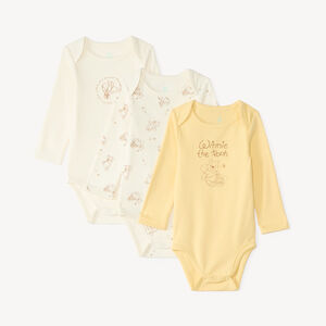 Lote de 3 bodies de manga larga bebé Winnie the Pooh 