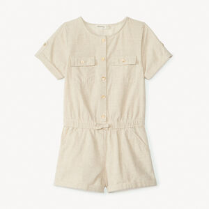 Mono corto de tela lisa para niña 