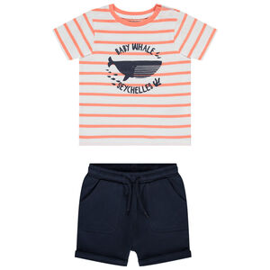Conjunto camiseta manga corta + bermudas -"Baby Whale" 