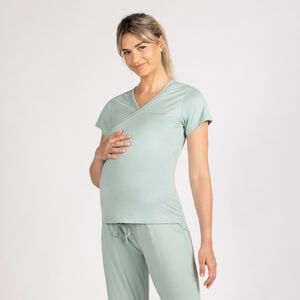 Camiseta de lactancia con día de escala para pijama de embarazo 