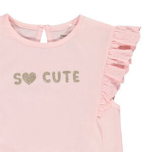 Camiseta manga corta volante 