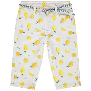 Pantalones cortos en twill estampado con cinturilla de cordón  Main Pantalones cortos en twill estampado con cinturilla de cordón