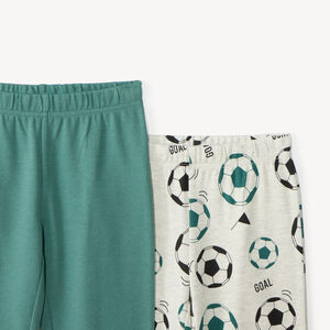 Conjunto de 2 pijamas largos para niño con estampado de fútbol 