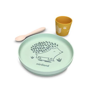 Vajilla infantil Mealset Forest - Verde y naranja 