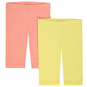 Pack de 2 pantalones ciclistas unis de algodón para niña 