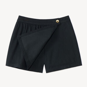 Falda corta de niña efecto wrap 