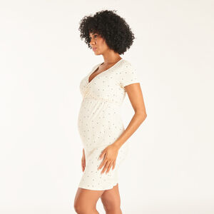 Camisón de manga corta con lunares para mujer 