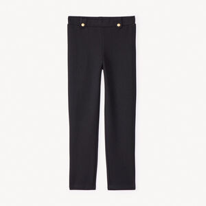 Legging en sergé uni avec passants pour fille  Main Legging en sergé uni avec passants pour fille