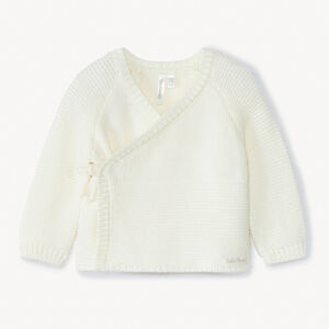 Chaqueta de punto efecto cruzado para bebé prematuro 