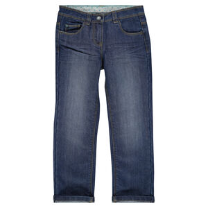 Jeans de corte recto efecto usado 