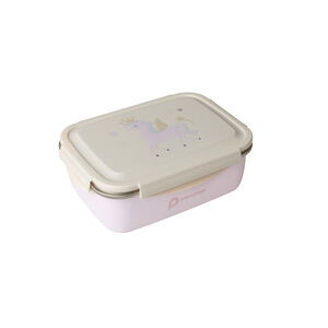 Lunchbox en métal 850ml Licorne rose/écru  Main Lunchbox en métal 850ml Licorne rose/écru